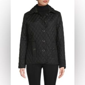 Michael Kors Quilted Navy Barn Jacket